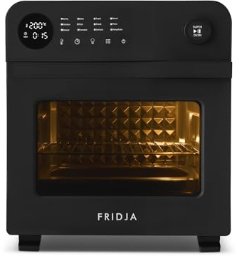 Fridja Super Oven Compact Digital Air Fryer Oven, Intelligent Presets, Powerful Convection Fan, Easy to Clean, Fast and Versatile, Stainless Steel Interior, Easier Cooking (15, litres)