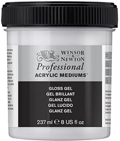 Winsor & Newton 3040914 Glanz Gel - Malmittel, verbessert Transparenz, Tiefe und Glanz von Acrylfarben - 237ml Topf