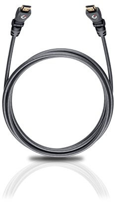 Oehlbach Flex Magic - High Speed Ethernet HDMI KABEL flexibel Stecker - 4k Ultra HD 50/60Hz, 2160p, HDR, 3D, 18Gbit/s, OFC - 5,10m grau