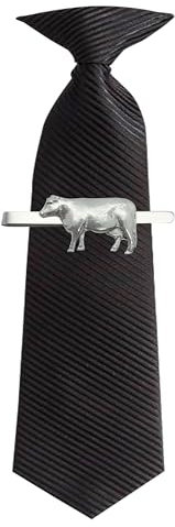 PP-A37 Krawattenklammer mit Kuhmotiv, englisches Zinn