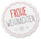 itenga Sticker 10 x Frohe Weihnachten weiß Aufkleber Etikett zum Basteln Wichtelgeschenk Advent Deko