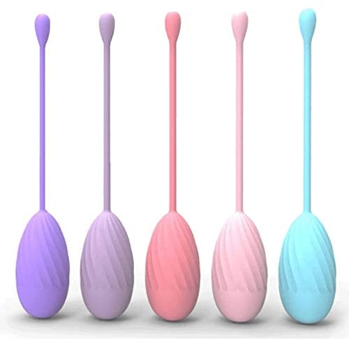 Beckenbodentraining Kugeln - Kugeln (5er Set) für Frauen – Für Blasenkontrolle und Beckenboden-Übungen – Komplettes System für Anfänger und Fortgeschrittene