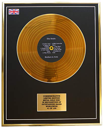 Dire Straits - Brothers IN ARMS Metall Gold Display Commemorative LTD Edition