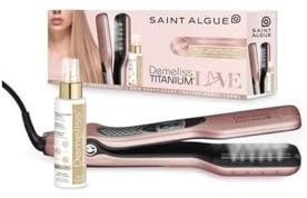SAINT ALGUE Coffret Lisseur vapeur Demeliss TITANIUM Love Edition Couleur GOLD ROSE + Soin nourrissant 100ml Kera-PROTEIN
