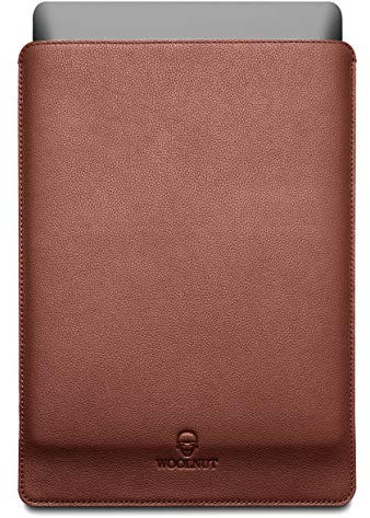 Woolnut Leder Sleeve Case Hülle Tasche für MacBook Pro 16 Zoll (altes Modell) - Cognac Braun