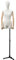 HAIPENG Schneiderpuppe Weiblich Torso Körper Kopf Wende Kleiderordnung Mit Flexibel Hände Und Stativ Zum Kleidung Schmuck Anzeige (Color : White)