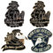 VALICLUD 4Pcs Halloween Brosche Pin Krähe Rabe Brosche Gothic Emaille Brosche Pin Kleidung Zubehör für Cosplay Party Männer Halloween Schwarz