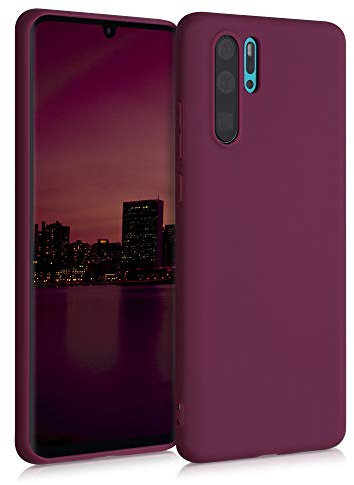 kwmobile Hülle kompatibel mit Huawei P30 Pro Hülle - weiches TPU Silikon Case - Cover geeignet für kabelloses Laden - Bordeaux Violett