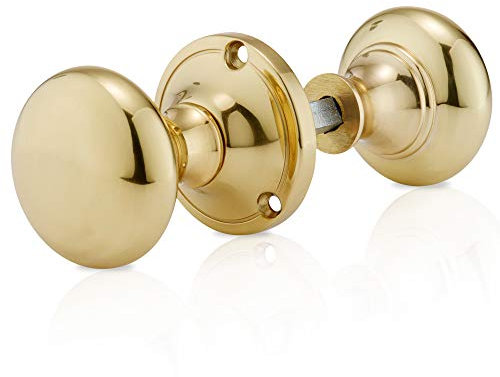 XFORT Bouton de porte massif victorien, poignée de portail, poignées de porte en laiton, vis de couleur assortie pour utilisation avec des sashlocks.