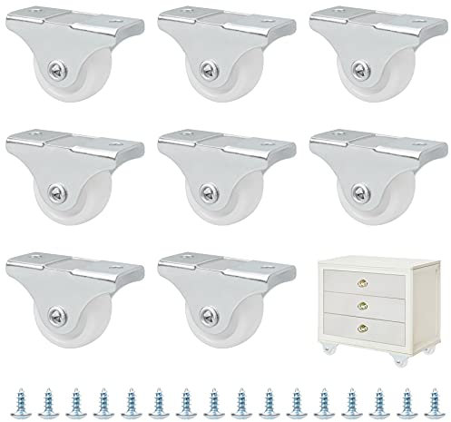 YSDMY 8 Pzs ruedas giratorias 25mm ruedas para muebles pesados,mini ruedas para reemplazo de muebles total puede llegar a 80 kg