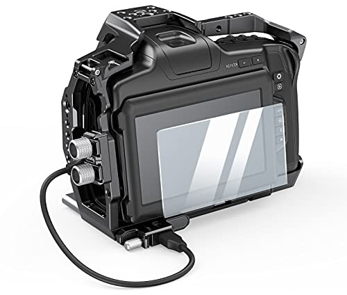 SmallRig Kamerakäfig Kit Kompatibel mit BMPCC 6K Pro für Blackmagic Pocket Cinema Camera 6K Pro mit Kabelklemme für HDMI&Kabelklemme für Samsung T5 SSD/USB - 3298