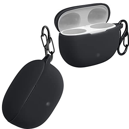 kwmobile Case Compatible with Beats Studio Buds Case - Silicone Cover Holder for Earbuds - Black