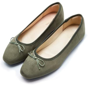 AFEETSING Women's Round Toe Ballet Flats Comfortable Bow Dressy Flats Shoes for Women