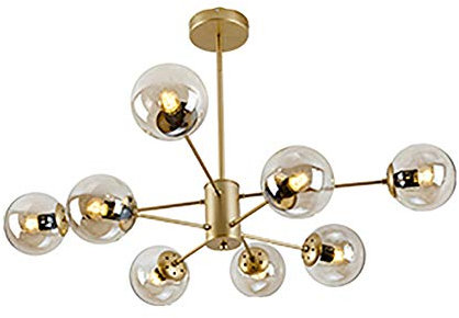 Gold Sputnik Kronleuchter 9 8 10 12 16 Leuchten Glaskugel Schattierungen Während Light Globes Decke Hängen E27 Deckenleuchten Für Küche,Jane O'troll Bohnen Kronleuchter,Esszimmer-Golden. 8 kopf