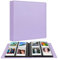 192 Taschen Großes Fotoalbum für quadratische Polaroid i-Type/600/SX-70 Sofortbilder, Kompatibel mit Fujifilm Instax Wide 400/300 Sofortbildkamera (Violett)