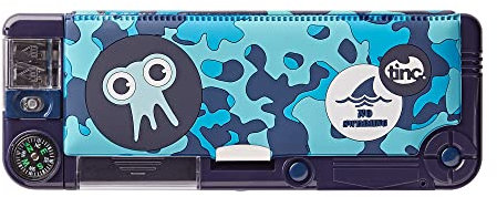 Tinc, Pop-Up Federmäppchen mit integriertem Anspitzer, 15cm Lineal, Radiergummistift, Design Tonkin, Schule Zuhause, Schreibwaren für Kinder und Jugendliche