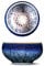 CmengAo Schöne Jianzhan Teetasse, 3D Silber Lotus eingelegte Keramik Teetasse handgefertigt ausgefallene Glasur Tenmoku Tasse chinesische Kungfu Teetasse (blau)