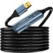SSS·GRGB USB 3.0 Extension Cable 5M Type A Male to Female Active Extender Cord with 1 Extension Chipsets Signal Booster and 1 USB-C Charging Port, for Webcam, PlayStation, Printer, Camera