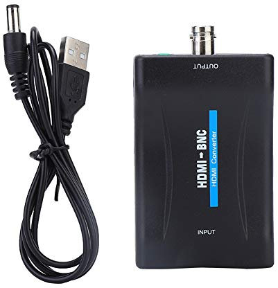 Pilipane HDMI auf BNC Konverter-Adapter,Composite BNC und Audio-Eingang auf HDMI-Ausgang, Adapter mit 3.5 mm Audio-Signal-Konverter, Adapter 480i 576i Unterstützung für NTSC