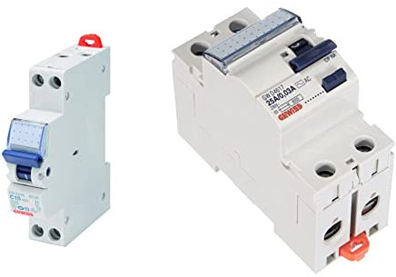 Gewiss GW90026DY Interruttore Magnetotermico Compatto, Mtc 45, 1P+N Curva C 10A, 1 Modulo, 6 Pezzi & Interruttore Differenziale Puro - Idp Na - 2P 25A Tipo AC Istantaneo Idn=0,03A 230V - 2 Moduli