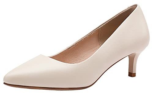Jamron Damen Volles Echtes Leder 5CM/7CM/9CM High Heels Elegant Spitze Zehen Pumps