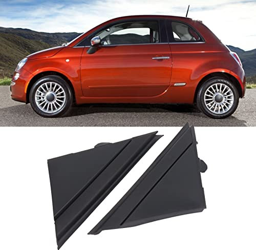 Car Door Mirror Covers 2Pcs Vehicle Side Mirror Covers Left and Right Compatible with 2012-2017 Fiat 500 Replacement Parts 1SH16KX7AA 1SH17KXAA