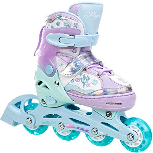 RAVEN Inline Skates Inliner für Kinder Mädchen verstellbar (Isla Violet, 30-33 (18,5cm-20,5cm))
