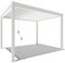 WEIDE - Classic Terrassenüberdachung freistehend mit einstellbarem Stahl-Lamellendach I Pfosten aus Voll-Aluminium I Robustes Terassenüberdach I wasserdicht (Weiß, 3 x 3,6 M)