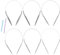 6 Stück Rundstricknadeln Stricknadeln Edelstahl Rundstricknadeln Knitting Needles Doppelspitziges Rundstricknadel Set Herstellung Stricknadeln für Socken (2mm+3mm+4mm+5mm+6mm+8mm)