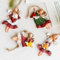 NSXIN Weihnachts Engel Anhänger 4 Stück Metall Weihnachtsanhänger Dekoration Vintage Weihnachtsbaum Anhänger Für Weihnachtsbaum, Geschenk oder Einer Flasche dienen, Fensterschmuck (Stil B)