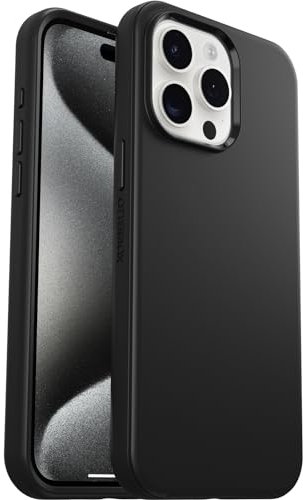 OtterBox Symmetry for MagSafe Case for iPhone 15 Pro Max, Shockproof, Drop proof, Protective Thin Case, 3x Tested to Military Standard, Black, No Retail Packaging