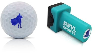 SWVL Sports Golfball-Stempel mit schnell trocknender Tinte, Superhelden-Design