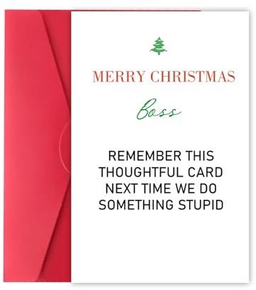 XXDJLP Humor Boss Weihnachtskarte