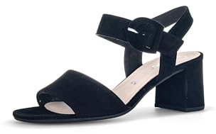 Gabor Damen Riemchensandalen, Frauen Sandalen,Best Fitting,Sommerschuhe,Freizeitschuhe,offene Schuhe,Strandschuhe,Absatz,schwarz,38.5 EU / 5.5 UK