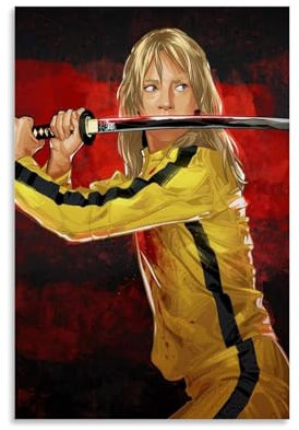 EVMILA Kill Bill Kunst-Poster, dekoratives Gemälde, Leinwand, Wandposter und Kunstdruck, moderne Familienschlafzimmer-Dekoration, Poster, 40 x 60 cm