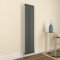 GY Bath Vertical Radiator Anthracite Oval Column Designer 1600x354mm Single Modern Central Heating Rads