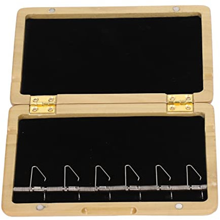 BLACK WALNUT REED CASE HOLDER PROTECTIVE STORAGE BOX 6PCS SAXOPHONE REEDS TRAVEL