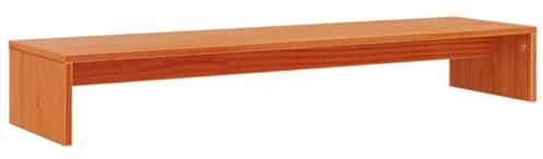 vidaXL Monitor Stand Wax Brown 100x27x15 cm Solid Wood Pine