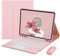 GUPENAA Rosa, Custodia con Tastiera per iPad PRO 13 Pollici (M4) 2024 con Touchpad, Portamatite Incorporato, Tastiera Bluetooth Wireless Rimovibile Magnetica con Mouse