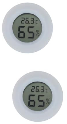 Parliky 2 Stück Luftfeuchtigkeits Und Temperaturmessgerät Mini Hygrothermograph Weißes Lcd Feuchtigkeits Und Temperaturmessgerät Hygrothermograph