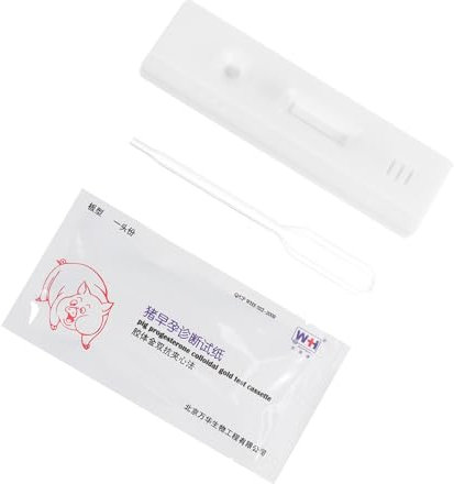 Healeved 4 Stück schwangere Testerin Schwangerschaftstester für Sauen Tierversuchspapier pregnancy test schwangerschaft test Säen Sie hochpräzise Streifen Viehversorgung Plastik Weiß