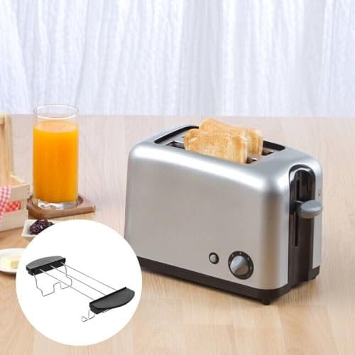 BRAVECOW Brotbackregal Brötchenaufsatz Toaster Grill Haushaltstoaster Grill Staubdicht Toastbrot Halter Zubehör Sandwich Racks Küche Edelstahl