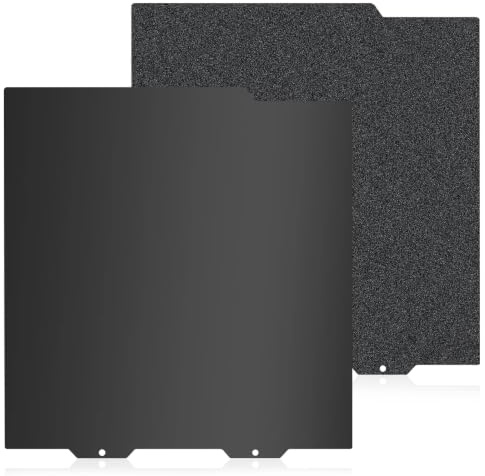 HIKUDIY 184x184mm Schwarze PEI Bauplatte für Bambu Lab A1 Mini, Glatte PEI+Texturierte PEI Federstahlplatte Druckbett für Bambu Labs 3D Drucker
