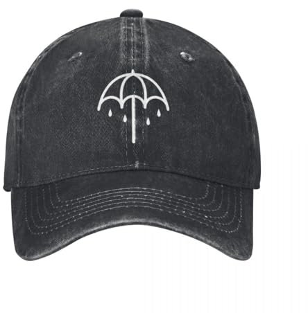 BMTH Bring Me The Horizons Music Band Baseballkappen Casual Distressed Denim Washed Snapback Hut für Männer Frauen Outdoor Golf Hut Geschenk