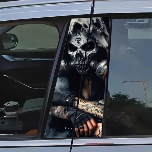 Vinyl-Autoaufkleber Und -Abziehbilder, Wasserdichte Sonnenschutz-Kratzschutz-Aufkleber Für Die B-Säule, Personalisierte Fahrzeugtürsäule, Langlebiges Autozubehör (Stil 7)