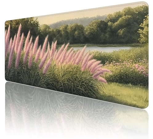 Tapis de Souris Rose Tapis de Souris Gamer XXL 1200x600x3mm ImperméAble Et AntidéRapant Mousepad Bords Cousus Une éTendu SousMains Tapis Souris Paysage pour Gamer, Pc et DéCoration de Bureau A33
