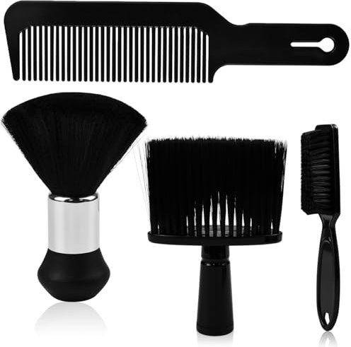 YBCCBY Lot de 4 Brosses de Coupe de Cheveux, Brosse de Cou Coiffure Brosse Plumeau de Coiffeur Brosses de Cou de Barbier de Coiffure Brosse de Barbier Coiffeur pour Maison Salon de Coiffure