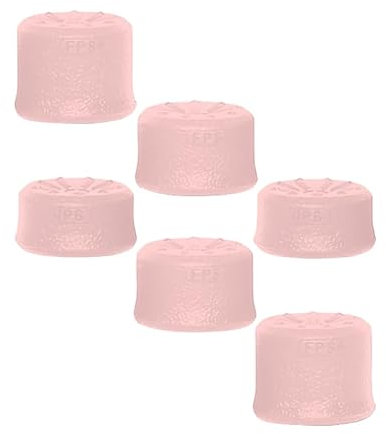 6PCS Pulgar Grips Juego de Tapas para PS5 Pro/PS5 slim/PS5 Gamepad Thumbstick Joystick Grip Caps Tapas para Stick Analógico (Rosa)