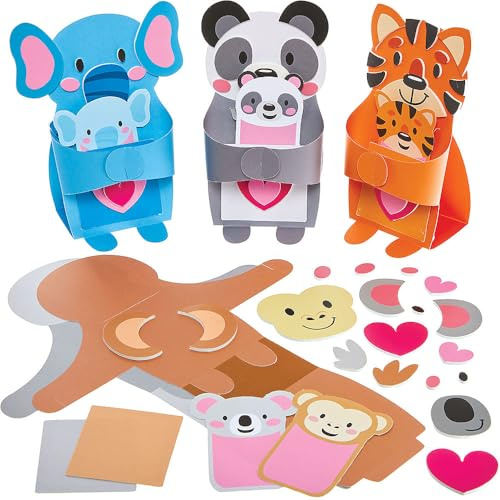 Baker Ross FN403 Mum & Baby Hug Card - Pack of 5, Mother's Day Arts and Crafts for Kids