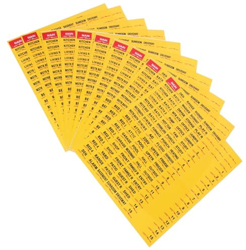 SHINEOFI Étiquettes Pour Disjoncteurs - 10 Feuilles - Autocollants - Identification Du Panneau Électrique - Faciles À Décoller Et À Coller - Colorés